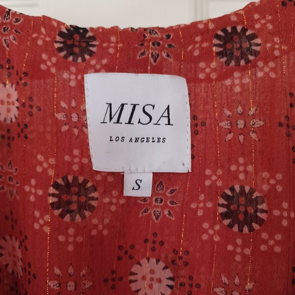 MISA Los Angeles Veruka Mini Dress Red Rouge S - Picture 14 of 14